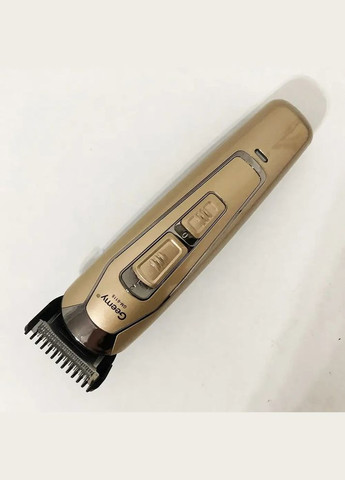 Професійна машинка тример універсальний для стриження волосся бороди та вусів акумуляторна GM-6115 Pro Золотиста + 4 Geemy (312486074)