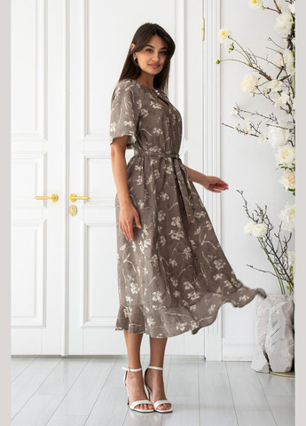 Серое повседневный платье с коротким рукавом аирин-лето (ск 1125) RiMari