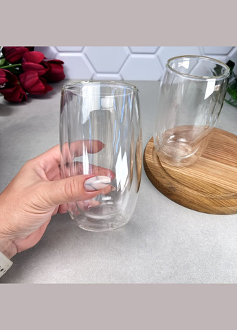 Набор высоких стаканов с двойным дном 380 мл 2 шт (AR2638B) Ardesto (303721906)