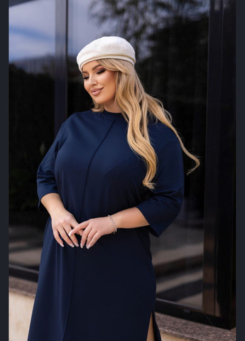 Синя трикотажне плаття вільного крою Fashion Girl