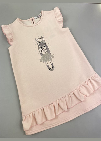 Розовое платье детское трикотажное Mevis (331485038)