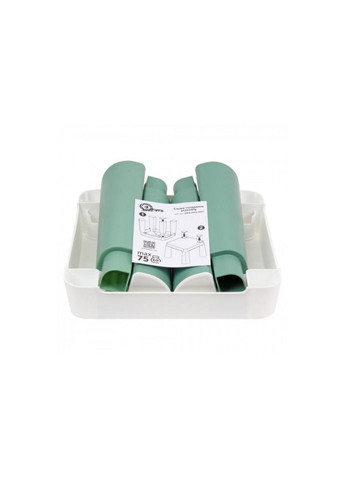 Детский табурет 0884TXK, бело-зеленый, до 75 кг 32 х 32 х 28 см ТехноК (346752485)