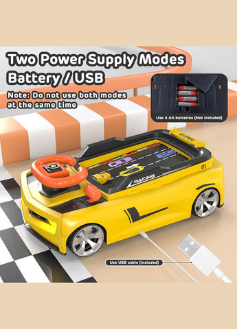 Іграшковий музичний автотренажер 6606E кермо-машинка, каталка зі шнурком Fun Game (327216568)