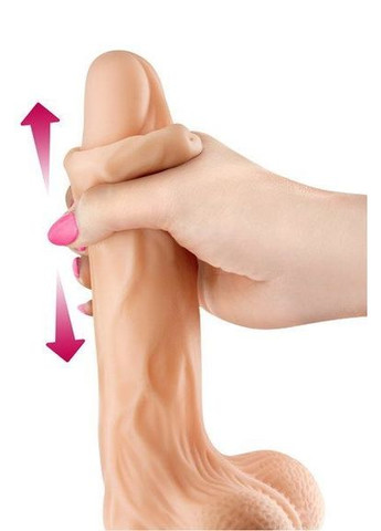 Фаллоимитатор с подвижной крайней плотью – Real Max, диаметр 4,3 см, TPE Real Body (297656386)