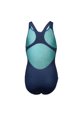 Комбінований демісезонний купальник закритий для дівчат palette swimsuit swim pro back блакитний, синій Arena