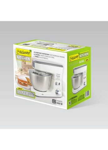 Тестомес 3 насадки/500ватт 4л. Maestro (361311072)