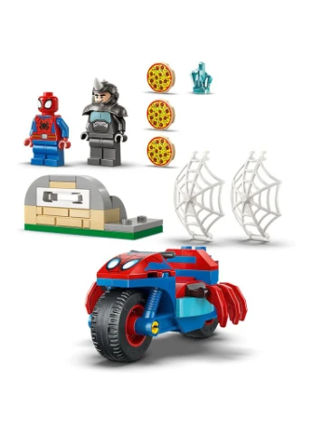 Конструктор Spidey Паук на мотоцикле против Носорога (11206) Lego (402486354)