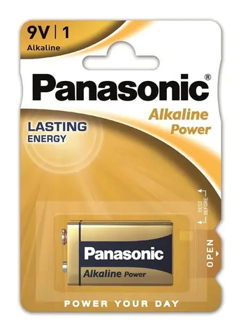 Батарейка ALKALINE POWER лужна 6LF22(6LR61, MN1604, MX1604, Крона) блістер, 1 шт. Panasonic (399268930)
