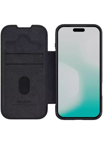Шкіряний чохол-книжка Qin Pro Camshield для Apple iPhone 17 Pro (6.3") (Black) Nillkin (369931613)