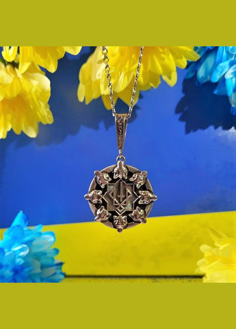 Серебряная подвеска оберег амулет "Руевит" черненное серебро 925 пробы вставка дерево (АРТ.153) 10.33г No Brand (306742890)