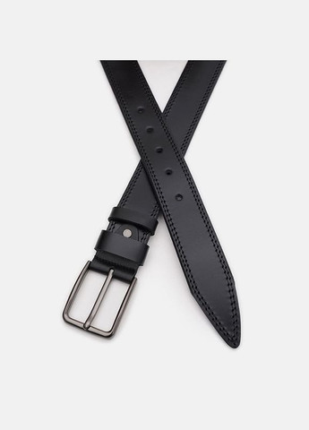 Чоловічий шкіряний ремінь 150v1fx67-black Borsa Leather (322189987)