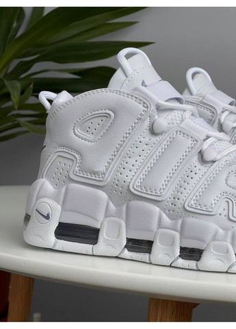 Белые демисезонные кроссовки мужские nike air more uptempo white | найк аир мор уптемпо белые No Brand