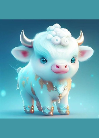 Акрилова 2D підвіска-брелок із зображенням символу року за Китайським гороскопом РІК БИКУ No Brand (315599554)