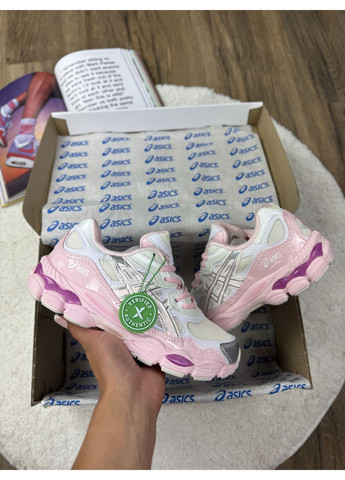 Рожеві Осінні кросівки чоловічі asics gel-nyc pink beige silver асікс гель нюк No Brand