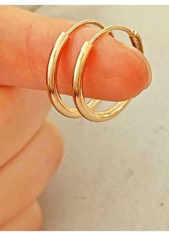 Позолочені Сережки-Кільця д.2см, Позолота No Brand (397337504)