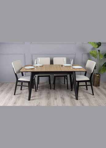 Стілець Комбо венге масив дерева 550x440x880 тканина бежева Prestol (352267849)