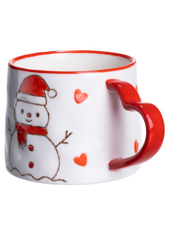Новогодняя фарфоровая чашка Снеговик 350 (мл) FM-CS-55A Yiwu (370974847)