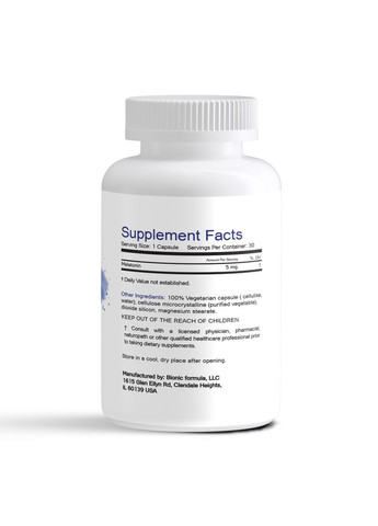 Мелатонин – 5 мг. для крепкого сна En`vie Lab 30 капсул Bionic Formula (369154340)