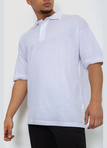 Біла поло чоловіче однотонне електрик розмір 4xl (sku_244r015) з коротким рукавом No Brand