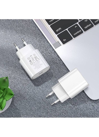 Сетевое зарядное устройство PD25W Charger Set (Type-C to iP)(EU) White Hoco N22 Jetta (368698198)