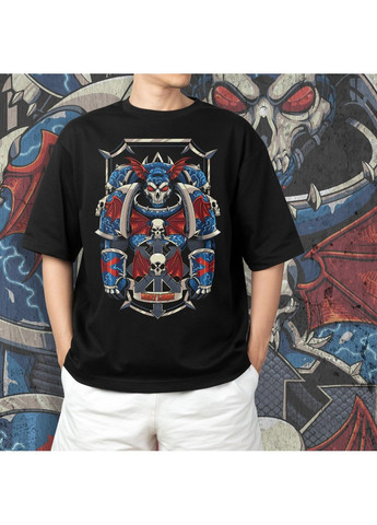 Чорна футболка з принтом warhammer 40k - night lords No Brand