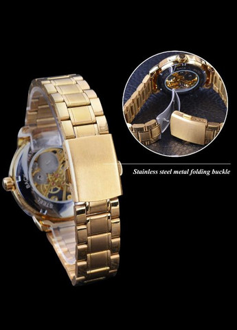 Мужские механические часы наручные Forsining Skeleton S838-2, Винер скелетон Золото с желтым. Winner (362475471)