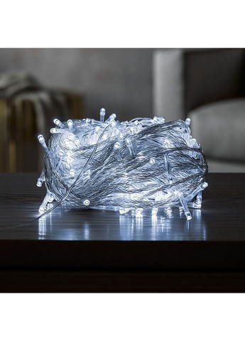 Гірлянда Нитка 180 LED 18 м прозорий провід, білий No Brand (369960297)