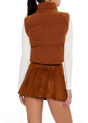 Стильна коротка жилетка тедді Forever 21 коротка тедді жилетка (322287091)