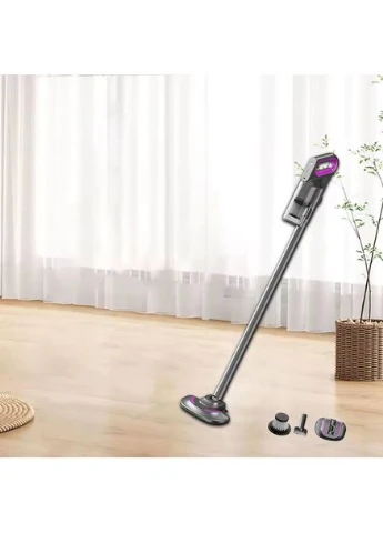 Ручний вертикальний пилосос Mite Remover 2в1, бездротовий пилосос на акумуляторі сірий XL-1153 Black Box (386650333)