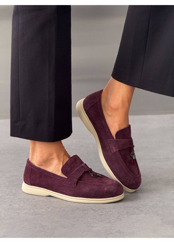 Женские лоферы женские бордовые замшевые nikart с анатомической колодкой | бордовые (355796220)