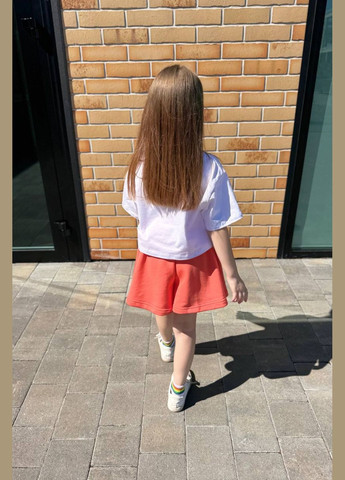 Белоснежная летняя стильная детская оверсайз футболка топ с нашивкой Little Joys