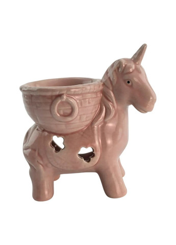 Аромалампа керамическая розовая "Единорог" (11х11х6,5 см) No Brand (365875565)