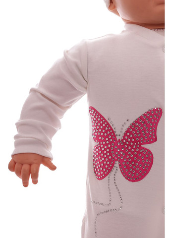 Чоловічок з шапкою для дівчинки інтерлок Метелик рожевий 74 см (35476) Murat baby (296193446)