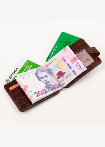 Мужской кожаный зажим картхолдер 11244-4 светло-коричневый Eminsa (261481707)