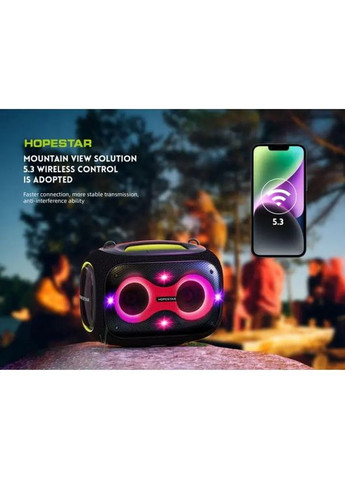 Беспроводная Bluetooth колонка HOPESTAR PARTYBOX, 120 ВТ с двумя микрофонами TG (370977975)