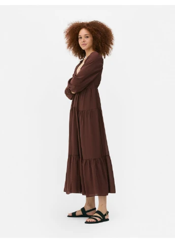 Коричнева сукня максі літо,шоколадний, Primark