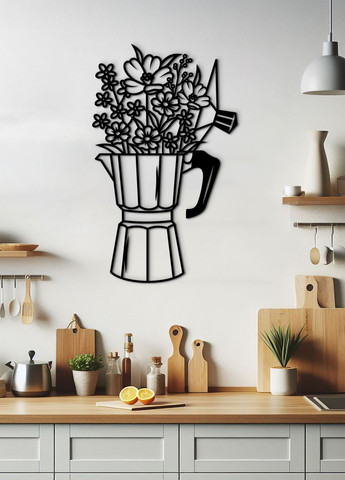Современная картина на кухню, деревянный декор для дома "Арома кофе", оригинальный подарок 25х15 см Woodyard (292013193)