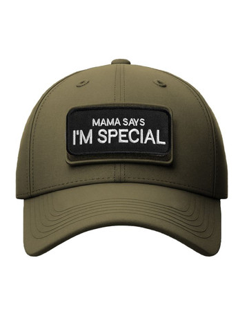 Набір шевронів 2 шт з липучкою "Mama says I am special" 4x9 см "Мама каже, я особливий" вишитий патч шеврон IDEIA (313236619)