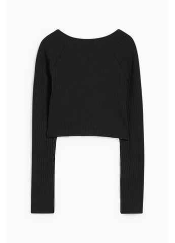 Чорний демісезонний джемпер у рубчик C&A