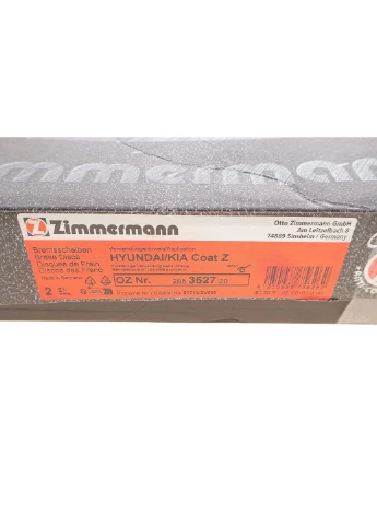 Диск тормозной (передний) Hyundai Elantra/I30 II 11-/Kia Cee'D/Cerato III 13-(280x23) (с п 285.3527.20 UA63 ZIMMERMANN (366182421)