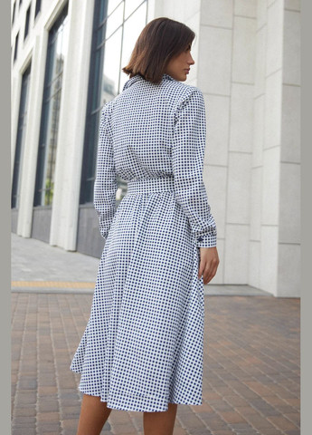 Синя ділова, повсякденний, кежуал сукня Seventeen в клітинку