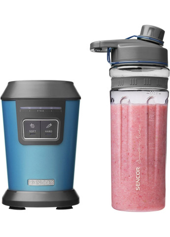Блендер для полосы стационарный 800Вт, 2 емкости, чаша-600мл, титановые лезвия, вакуумные крышки, Sencor (341316301)