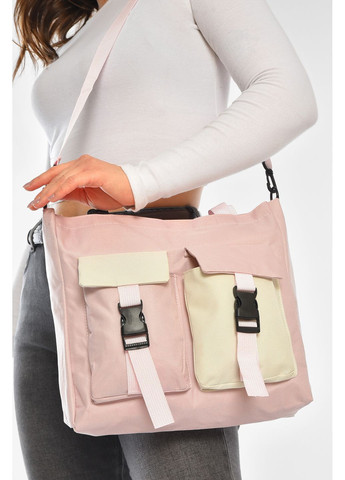 Рюкзак женский 5в1 розового цвета с принтом Let's Shop (365726827)