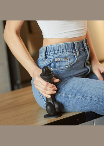 Реалістичний фалоімітатор Sliding Skin Realistic Dildo Black – XXL, ефект рухливої шкіри Strap-On-Me (296627176)