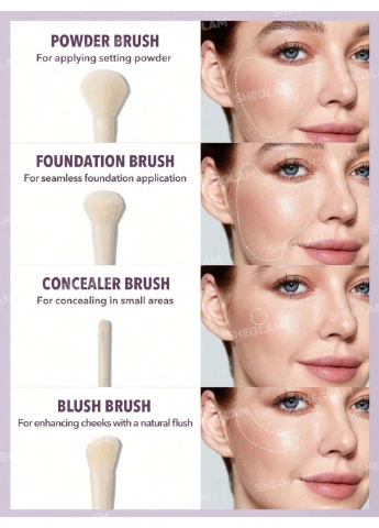 Професійний набір пензлів для макіяжу Pro Core Brush kit Sheglam (316590899)