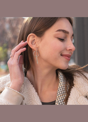 Срібні сережки - пусети Аманда 123139р Oniks (264022662)