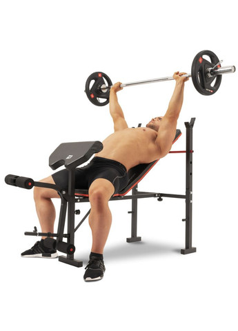 Набір Premium 173кг з лавою HS-1055, штангами та гантелями Hop-Sport (304266948)