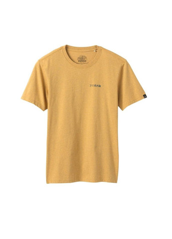Желтая футболка trail elements t-shirt Prana