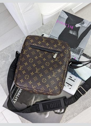 Чоловіча сумка месенджер через плече коричневий класичний No Brand (322464234)