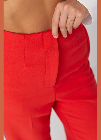 Класичні жіночі штани зі стрілками - червоний Lurex (300584762)